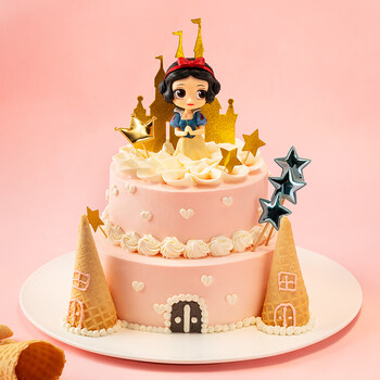 熊猫不走公主城堡鲜果奶油儿童生日蛋糕同城配送 公主城堡 4磅(双层