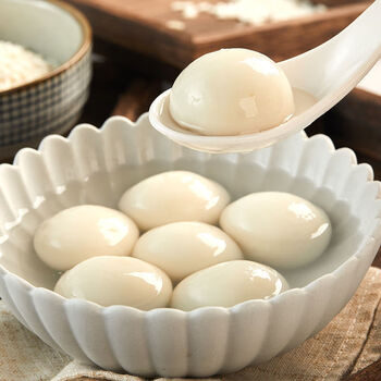 仁汤圆水煮汤圆批发元宵早餐夜宵 花生味汤圆 白汤圆4袋(家庭实惠装)