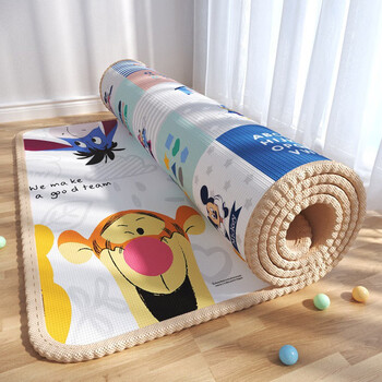 富利时宝宝爬行垫XPE爬爬垫加厚双面布艺整体婴儿环保客厅家用泡沫地垫 维尼字母【新升级XPE布艺款】 180*300*2CM