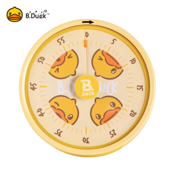 B.Duck小黄鸭机械计时器儿童学习自律可爱时间管理学生做刷题厨房倒计时提醒器 黄色 均码