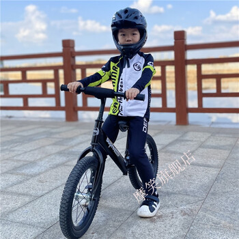 儿童骑行服夏definu儿童骑行服定制春夏速干透气平衡车套装自行车轮滑