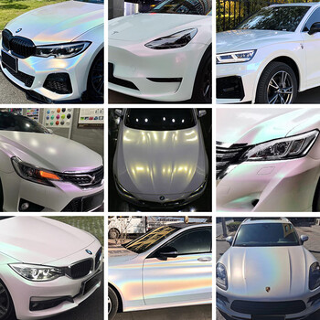 电光属贴纸水晶改装哑光车身衣膜 镭射白变粉改色膜-专车定制(下备注