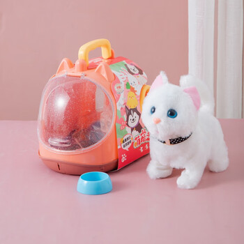 北国e家玩具猫咪仿真会叫小猫咪电动会走路会动机器猫猫宠物儿童毛绒