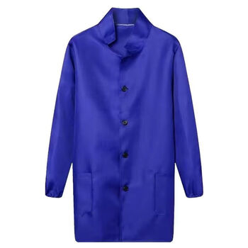 雷事兴大褂工作服男防尘搬运外套迷彩加长款罩衣男士薄款耐磨工装劳保服 大褂-宝蓝 特码（180-210斤）