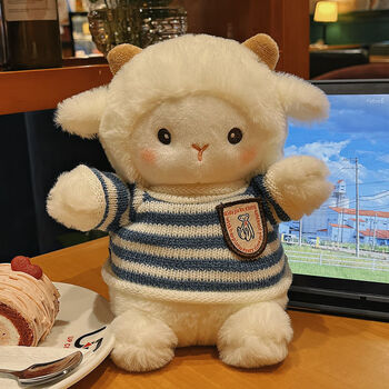 尼勃克 网红可爱卡通少女心贝儿羊小羊公仔毛绒玩具 穿衣变身小绵羊