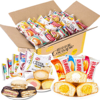 达利园草莓派巧克力派小面包软可可派整箱零食 (软可可派)草莓味 香草