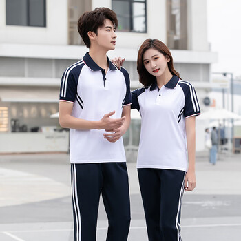夏季中学生班服三件套t恤裤子校服套装高中生运动服学院风初中生新款