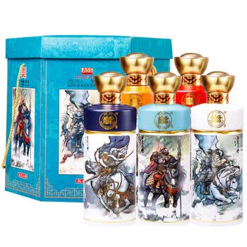 白水杜康五虎上将52度500ml5瓶礼盒装整箱浓香型带收藏证书