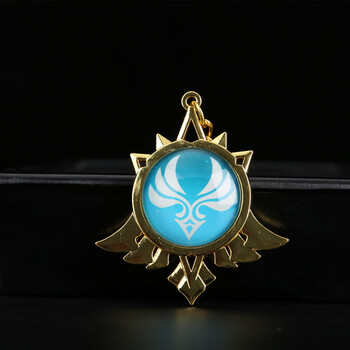 眼挂件原元神周边发光金属钥匙扣吊坠璃月稻妻八重神子神之眼 蒙德-风