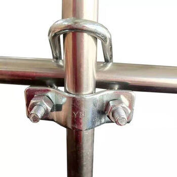 定制适用2025324050钢管脚手架十字u型卡扣镀锌扣件4分卡4分十字管卡