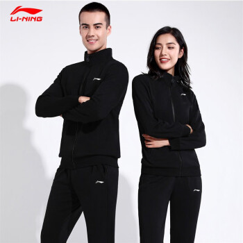 李宁运动套装男女同款春季跑步运动服休闲潮流运动套装