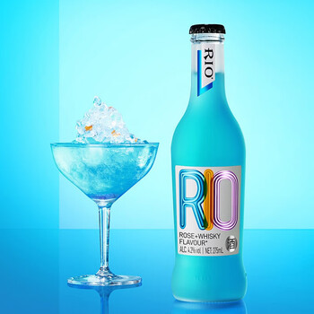 rio锐澳预调鸡尾酒洋酒果酒275ml蓝玫瑰味275ml24瓶整箱装