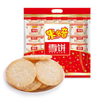 米多奇雪饼膨化食品休闲零食饼干糕点416g