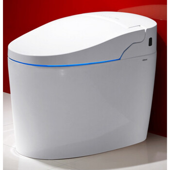 mopo摩普卫浴家用节水陶瓷抽水加热坐便器一体式半自动马桶 白色半