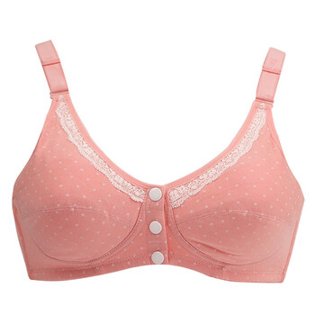 60前扣文胸里料无钢圈内衣色u型蕾丝边少女胸罩薄款艾优粉色80b