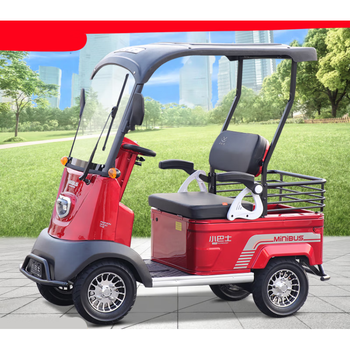 runtema小巴士x2电动四轮车接送孩子老人双人座助力光车电瓶车 800w