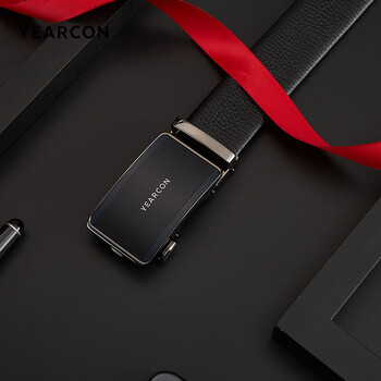 意尔康(yearcon)皮带男送男友送父亲牛皮腰带时尚西装裤带商务自动扣