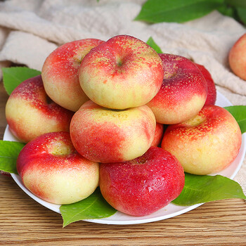落沙园新疆纽扣蟠桃油蟠桃水果当季现摘新鲜现发应季桃子 甄选4斤