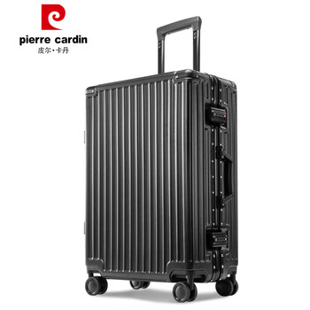 皮尔卡丹（PIERRE CARDIN）行李箱男铝框28英寸万向轮拉杆箱旅行箱密码箱女大容量皮箱子
