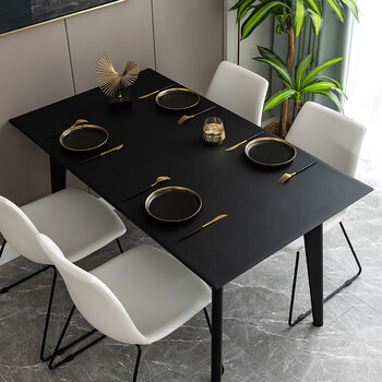 萱舍(xuanshe)皮革桌布防水防油防烫免洗餐桌垫子轻奢高级感简约风长