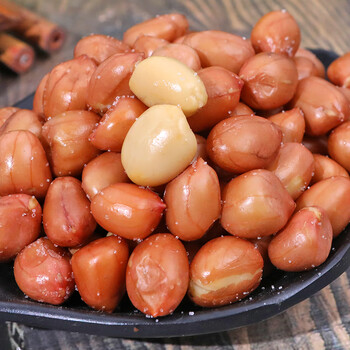 香酥油炸花生米熟红皮花生袋装咸味原味下酒菜零食油炸花生米1斤500克