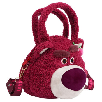 迪士尼Disney 玩具总动员草莓熊系列包包零钱包毛绒玩具男女孩送女友圣诞节礼物生日礼物 斜跨单肩包手提包