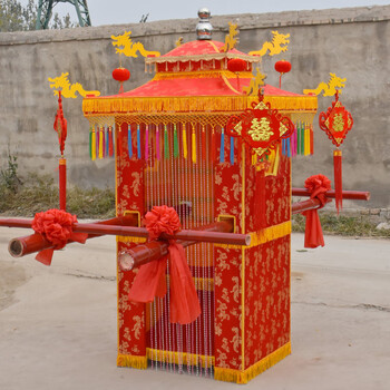 八抬大轿结婚花轿花轿婚庆喜轿轻便折叠婚礼结婚迎亲道具轿子厂家直销