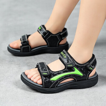 凉鞋男童凉鞋夏季小学生中大童儿童时尚软底男孩露趾沙滩鞋子oothc