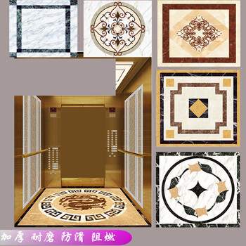 电梯轿厢地板pvc地胶垫耐磨防滑仿大理石纹电梯轿厢地板厚度30mm22