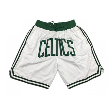 球衣复古篮球服真理球裤背心球迷版刺绣男女 口袋版凯尔特人白色球裤