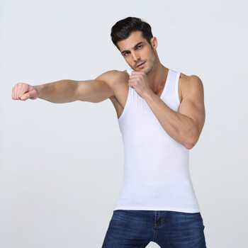 单件装 白色>男人12岁以上跨栏背心中年初中学生 l 105-120斤>秋装