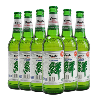 天湖啤酒 鲜啤大绿棒子575ml/3/6玻璃瓶东北特产高度 天湖绿棒子啤酒6