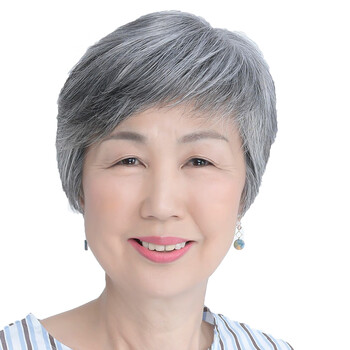 耀美假发 中老年花白假发短发女慈祥妈妈花白色老年人奶奶款表演 60岁