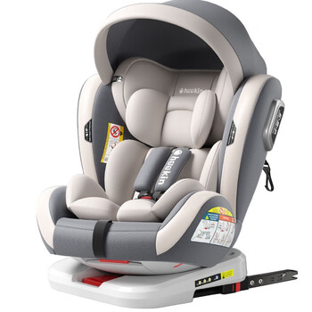 Heekin儿童安全座椅汽车婴儿宝宝正反双向安装车载360度旋转简易便携式坐椅0 12岁通用银河灰 遮阳款 图片价格品牌报价 京东