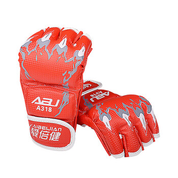 爱倍健儿童拳击手套健身器材家用散打跆拳道体育器材pu红色儿童虎爪