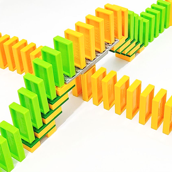 多米诺骨牌塑料玩具 多米诺骨牌机关儿童玩具推客多米诺塑料拼装积木