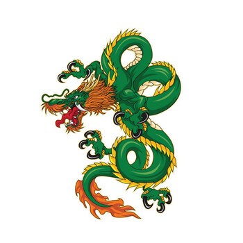 汽车贴纸吉祥龙图腾个性创意车贴中国龙车身遮挡划痕装饰霸气 青龙