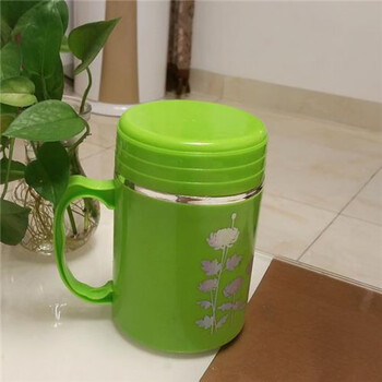 直发玻璃内胆真空保温杯玻璃胆保温壶双层真空保暖杯保温水杯水瓶彩虹