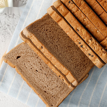 卡尔顿黑麦吐司500g全麦面包粗粮早餐饱腹代餐食品零食小吃整箱黑麦