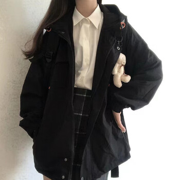 棉恒大学生外套女棒球服带帽初中生外套女14到16青少年潮流女韩版连帽