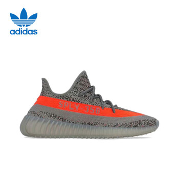 adidas 阿迪达斯 三叶草Yeezy350男鞋女鞋中性灰橙椰子时尚运动休闲鞋 GW1229 36码