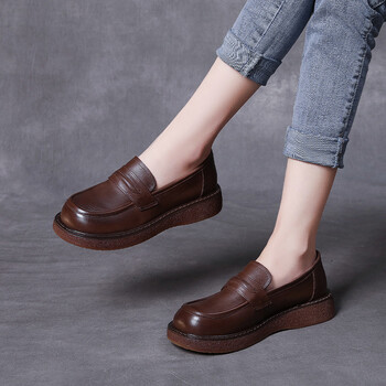 女鞋子2022春秋新款平底单鞋女复古小皮鞋女时尚牛津鞋女百搭乐福鞋女