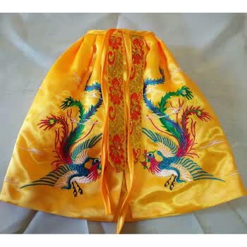 佛衣披风菩萨佛像佛袍衣服围佛堂寺庙绣品 黄色凤凰20厘米【图片 价格