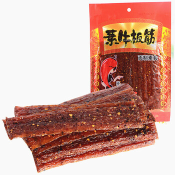 宗彬食品好素牛板筋面制素食228克重庆四川休闲麻辣小吃零食品辣条4包