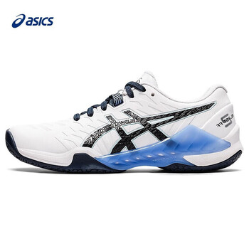 亚瑟士羽毛球鞋男子极光blastff2比赛运动鞋女断码球鞋白蓝37