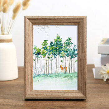 良米兮实木小相框画框架7摆台12定制6七寸5相册10儿童像照片挂墙8装裱