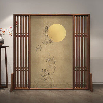 seasonsscenery新中式屏风隔断客厅办公室进门玄关遮挡简约现代禅意
