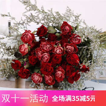 干花花束玫瑰真花ins新品家居装饰滴胶拍照情人节礼物情人草摆设惊艳霓虹30个小花朵 图片价格品牌报价 京东