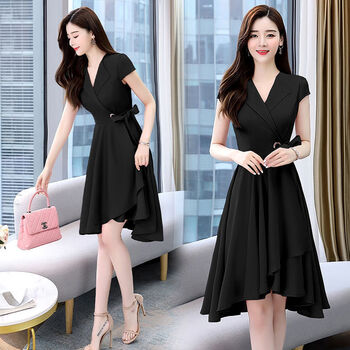 yishan连衣裙女夏品牌女装连衣裙女夏2022新款名媛气质女神范收腰显瘦