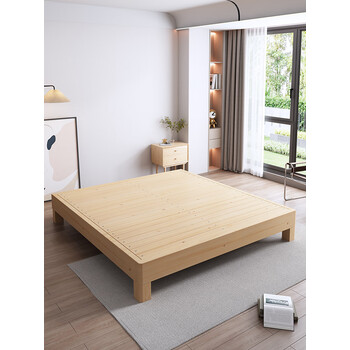 实木床带床脚款配满铺床板 1350mm*1900mm 框架结构